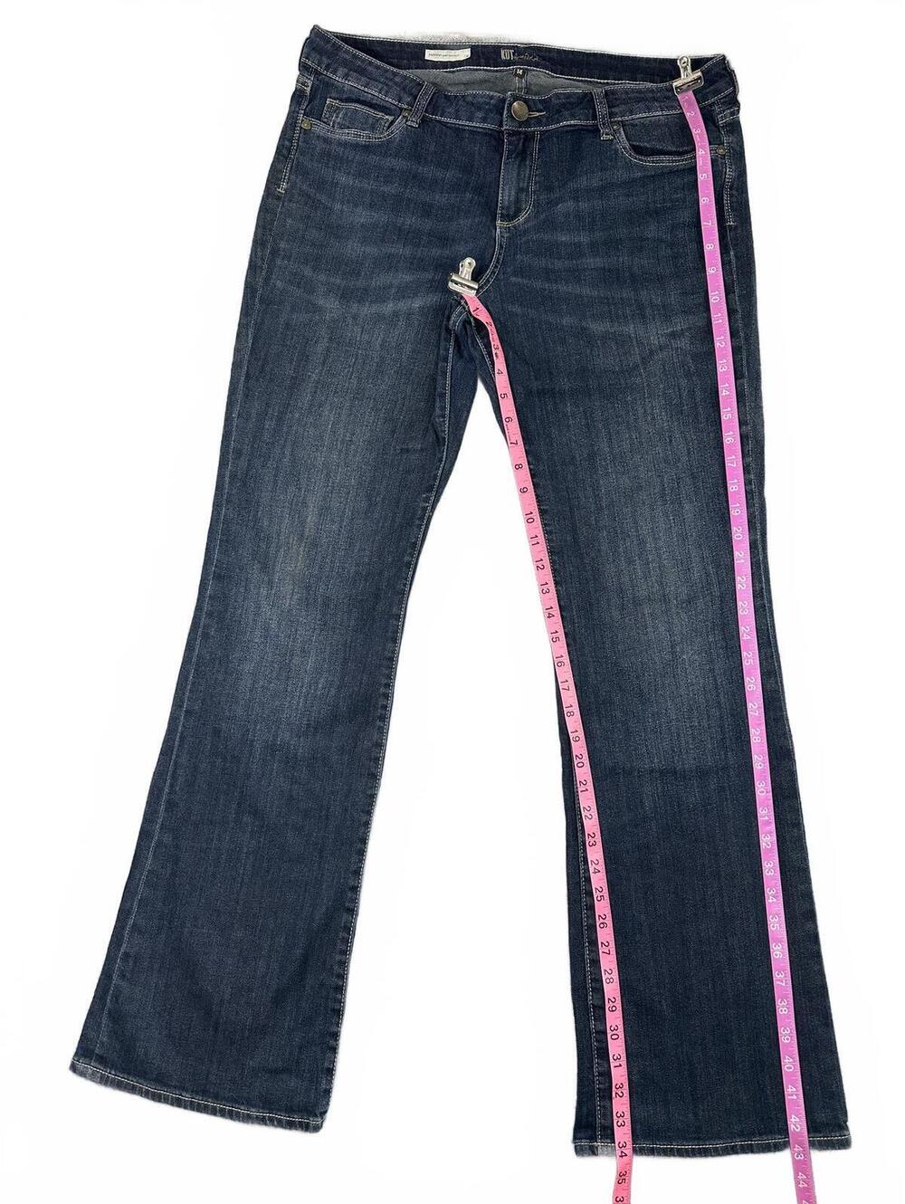 KUT from the Kloth Farrah Baby Bootcut Jeans Blue Denim Casual Retro - Picture 5 of 8